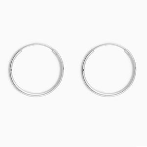 NWB Mejuri Small Hoops in 14k White Gold